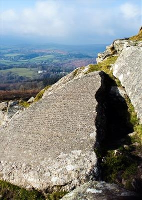 gc103 commandment stones, (V) buckland beacon, dartmoor
