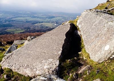 gc116 commandment stones, buckland beacon, dartmmor