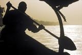 Pirogue on The Niger by Jan Traylen, Photography, Giclée printed photograph on textured paper