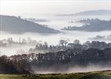 gc71 Doddiscombsleigh Church in morning mist by Jan Traylen, Photography