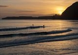 gc74 Sidmouth, surfing at sunset, Devon, by Jan Traylen, Photography