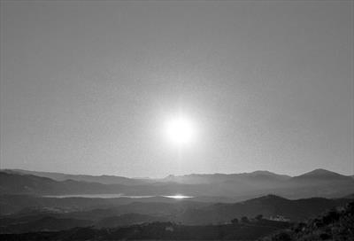 Sun over Lake Vinuela